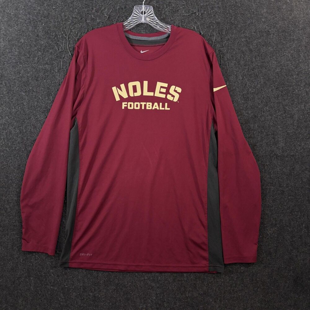 Florida State Seminoles Football Shirt Men's Medium Garnet Nike Dri-FIT FSU